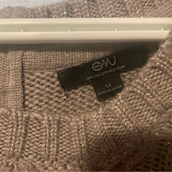 Woolmark Brand. Merino Wool Sparkle high low sweater in size medium - Picture 5 of 6